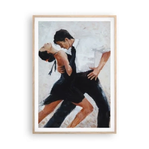 Poster in einem Rahmen aus heller Eiche - Tango meiner Träume und Träume - 70x100 cm