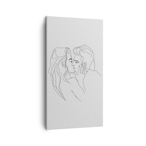 Bild auf Leinwand - Leinwandbild - Dieselbe Linie - 45x80 cm