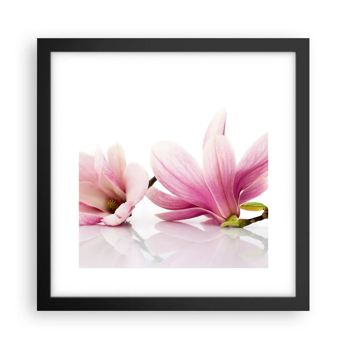 Poster in einem schwarzem Rahmen - Zart wie ein Frühlingswind - 30x30 cm