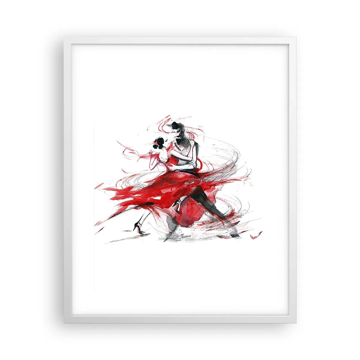 Poster in einem weißen Rahmen - Tango – der Rhythmus der Leidenschaft - 40x50 cm