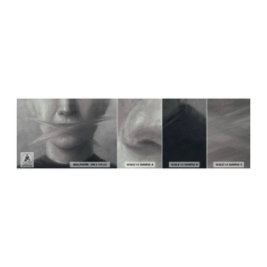 Fototapeten Muster Selbstklebend Deluxe Sticker - Ohne ein Wort - Abstraktion, Grafik, Gesicht - 100x30 cm