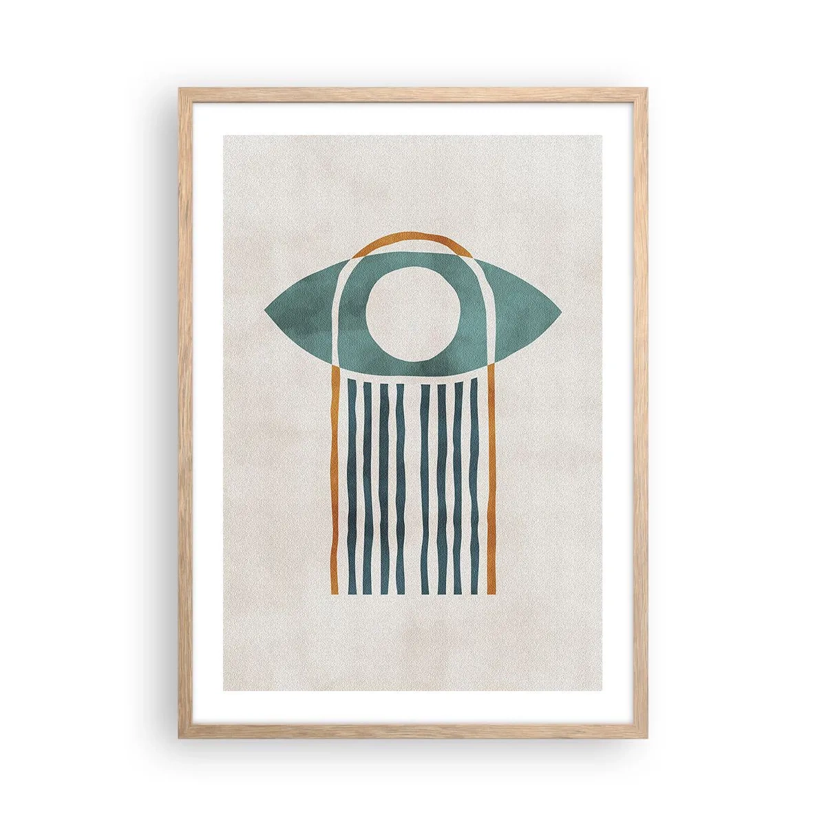 Poster in einem Rahmen aus heller Eiche - Zeichen und Rituale - 50x70 cm