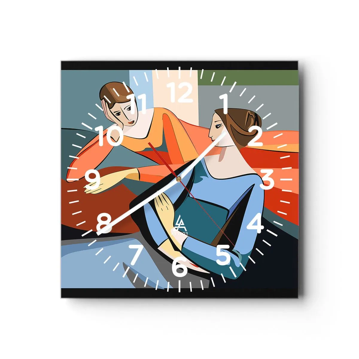 Wanduhr - Glasuhr - Moment der Zuversicht - 30x30 cm