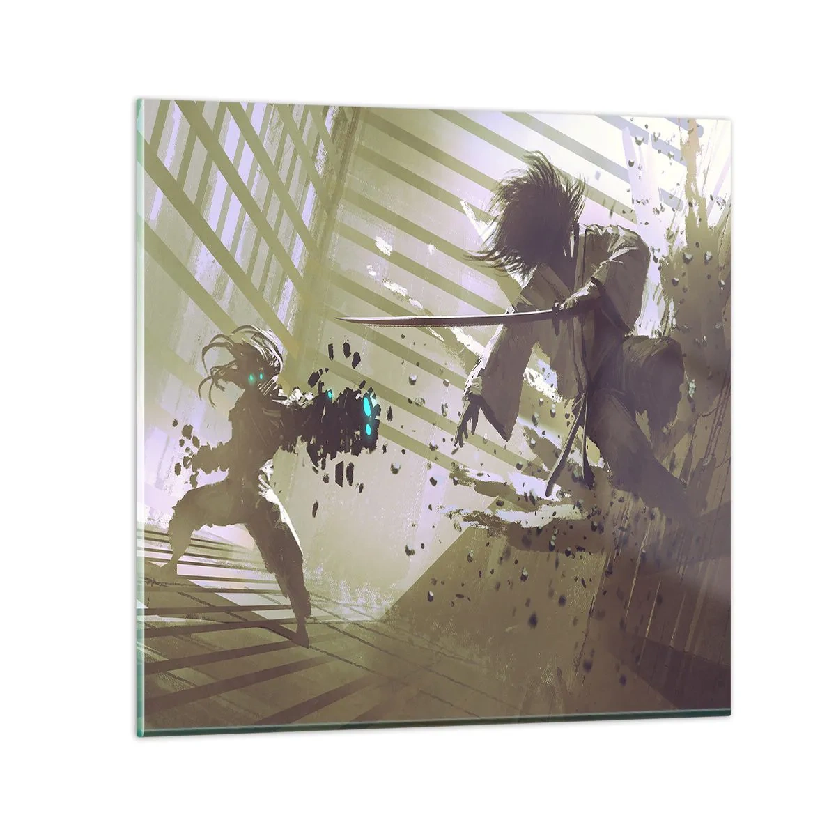 Glasbild - Bild auf glas - Und du kannst ein Samurai sein - 50x50 cm