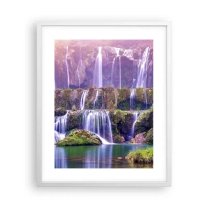 Poster in einem weißen Rahmen - Treppe zum Himmel - 40x50 cm