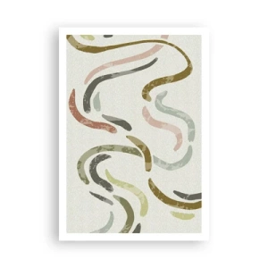 Poster - Fröhlicher Tanz der Abstraktion - 70x100 cm