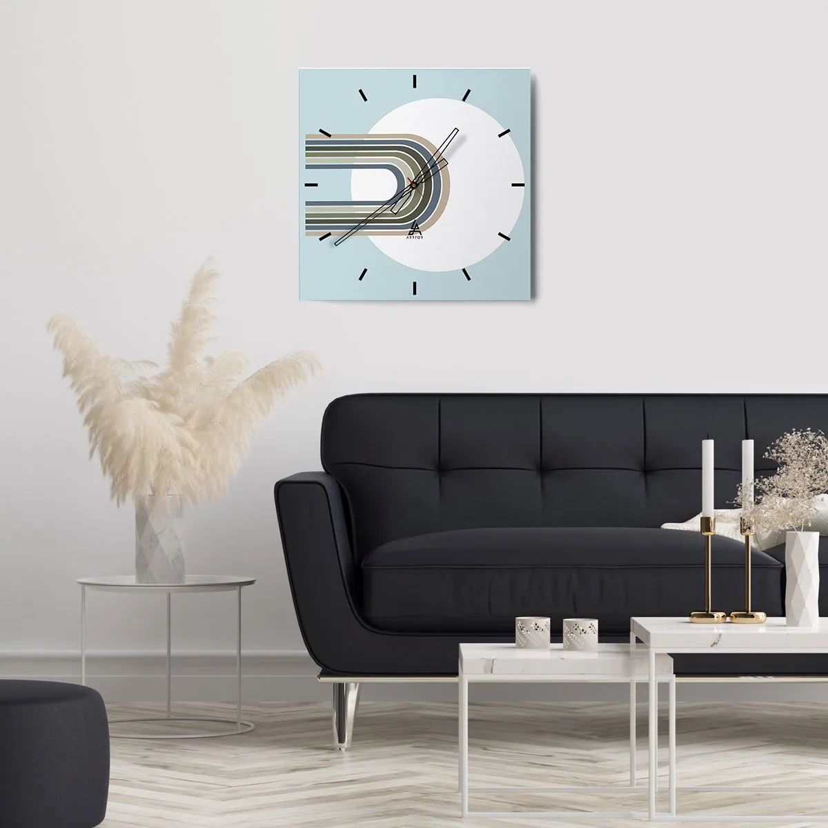 Wanduhr - Glasuhr - Unwiderstehliche Anziehungskraft - 30x30 cm