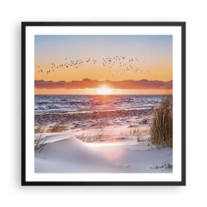Poster in einem schwarzem Rahmen - Horizontale Landschaft - 60x60 cm