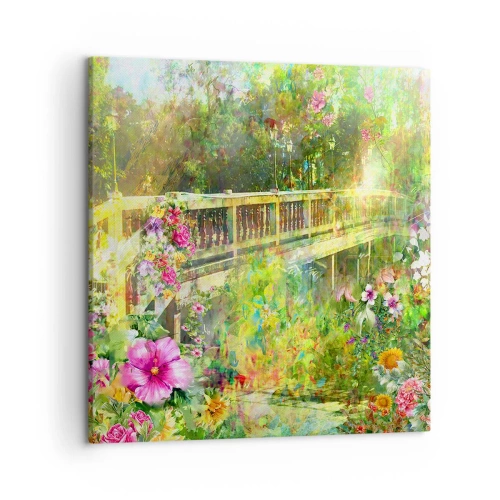 Bild auf Leinwand - Leinwandbild - Eine Brücke aus Frühlingsseufzern - 50x50 cm