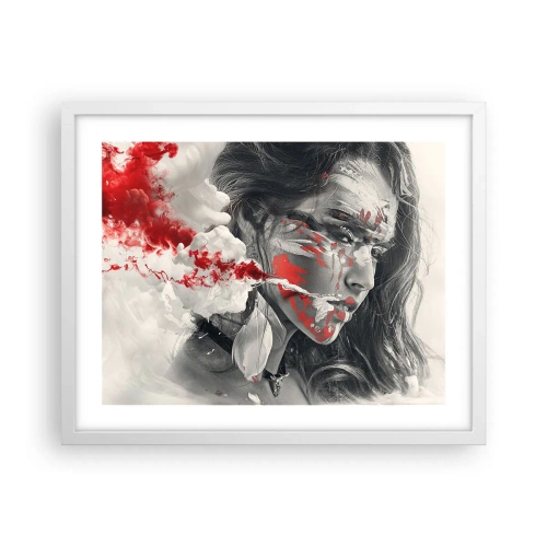 Poster in einem weißen Rahmen - Im Dunst der Absurdität - 50x40 cm