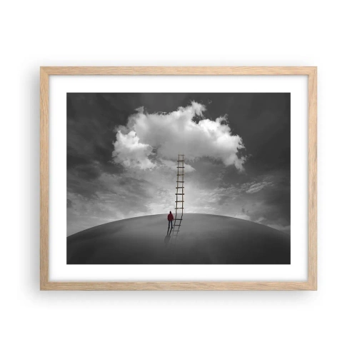 Poster in einem Rahmen aus heller Eiche - Alles ist möglich - 50x40 cm