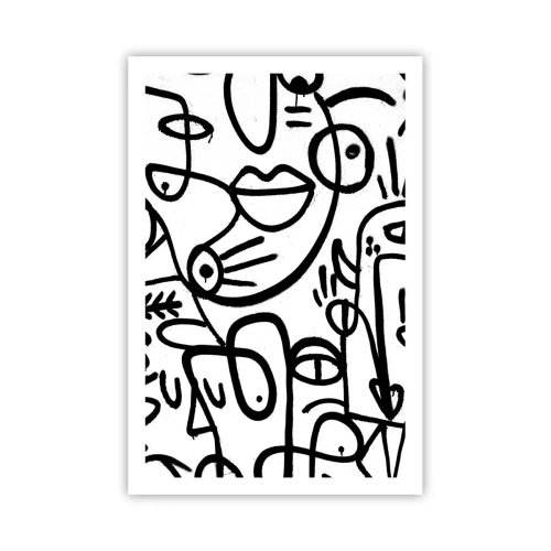 Poster - Gesichter und Luftspiegelungen - 61x91 cm