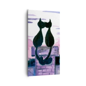 Bild auf Leinwand - Leinwandbild - Rendez-vous unter dem Mond - 65x120 cm