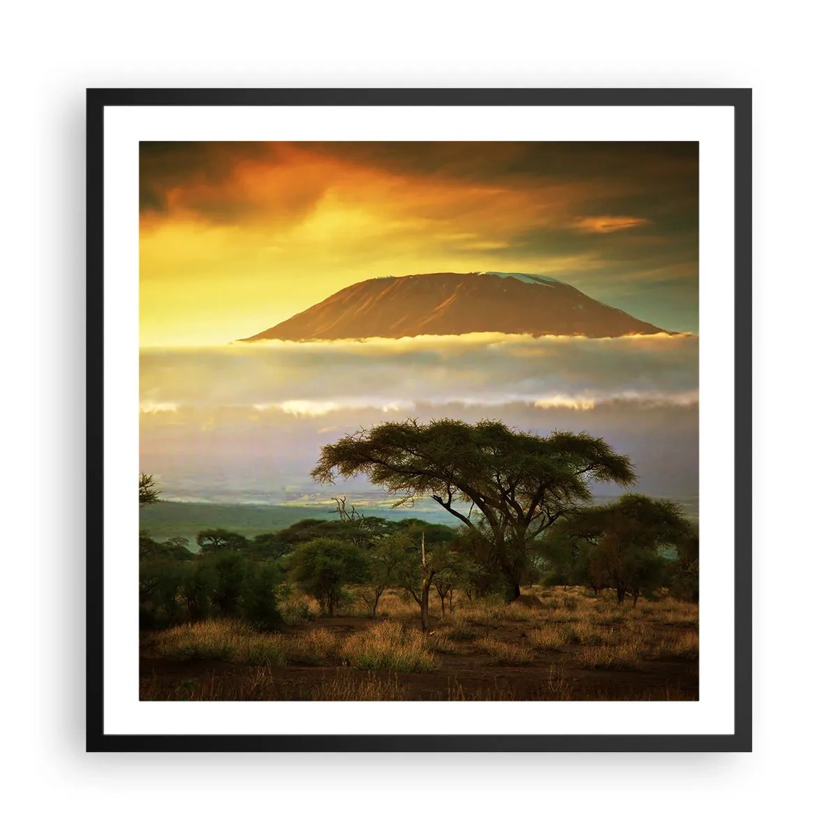 Poster in einem schwarzem Rahmen - Ein Reisetraum - 60x60 cm