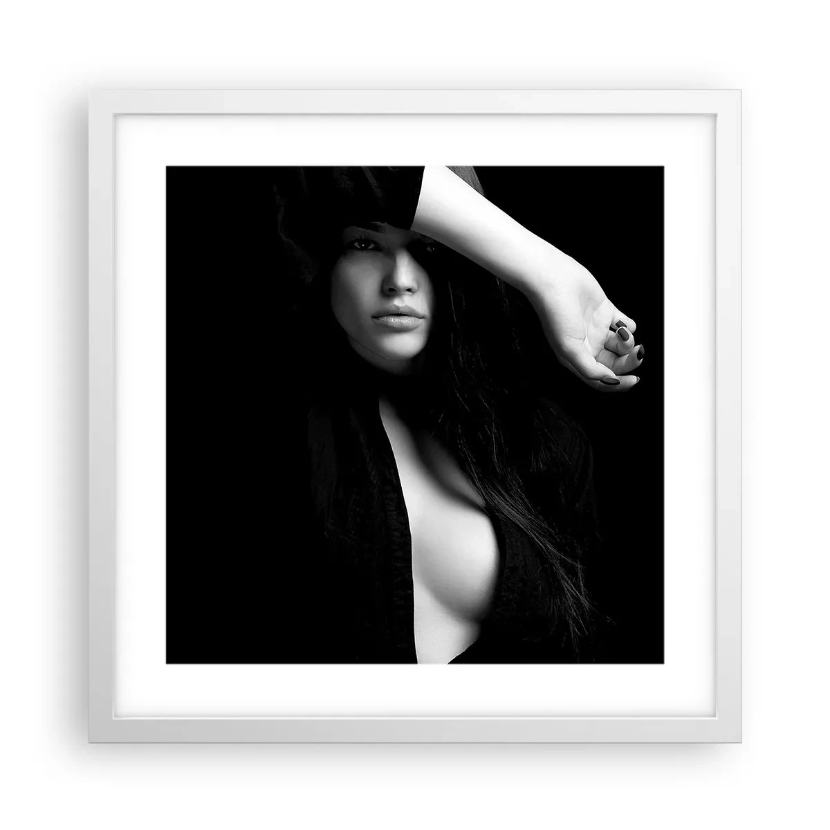 Poster in einem weißen Rahmen - Schule der Verführung - 40x40 cm