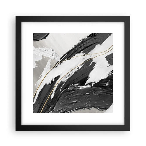 Poster in einem schwarzem Rahmen - Abstraktion in großem Stil - 30x30 cm