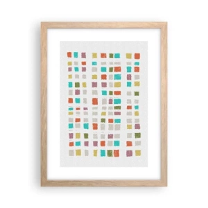 Poster in einem Rahmen aus heller Eiche - Unbekanntes Spiel - 30x40 cm