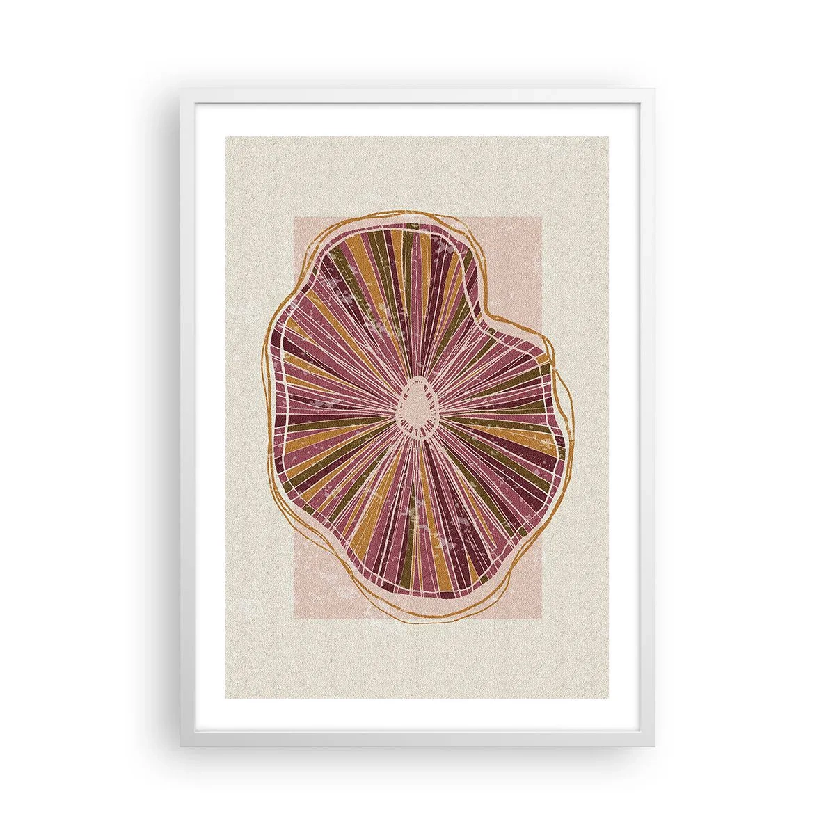 Poster in einem weißen Rahmen - Strahlende Abstraktion - 50x70 cm