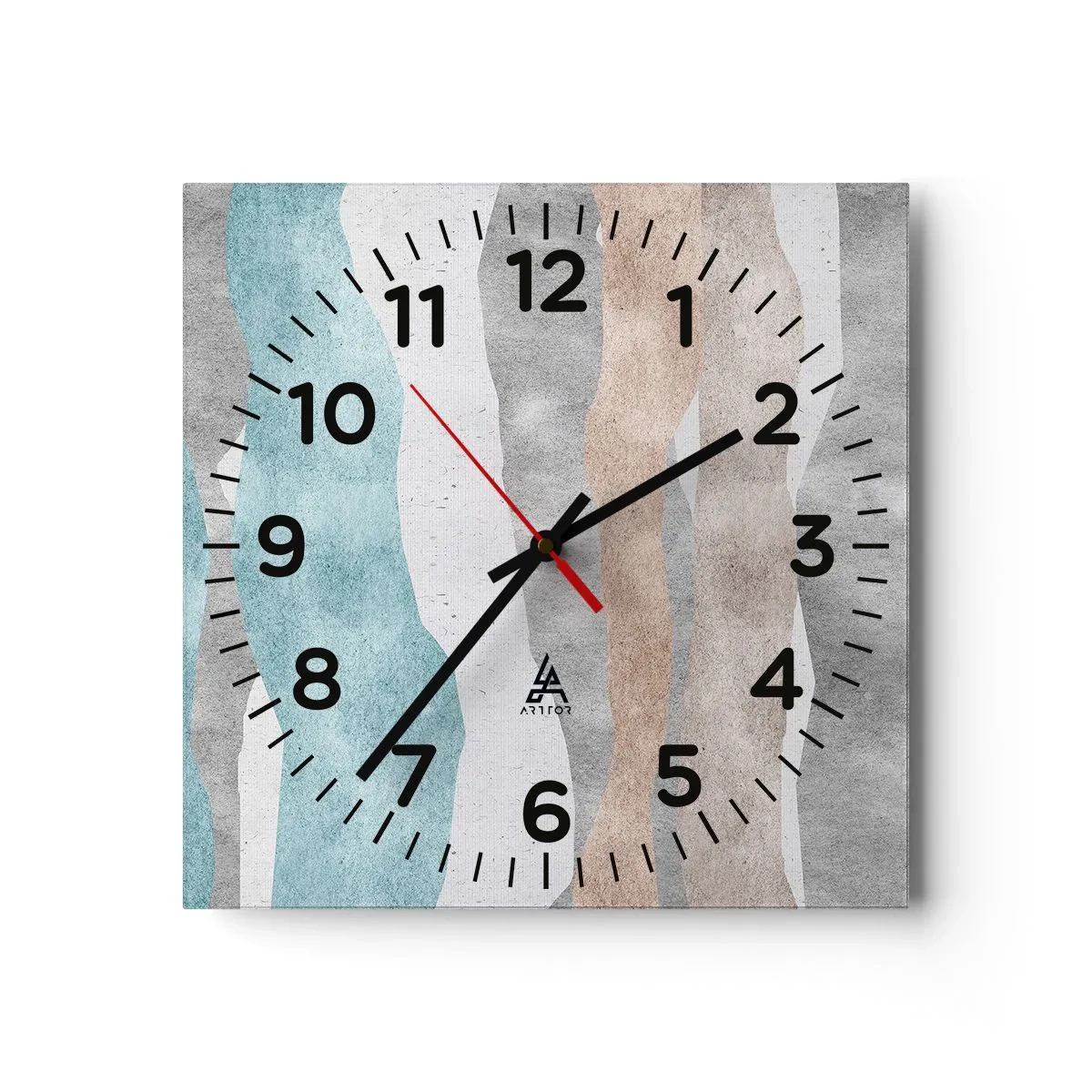 Wanduhr - Glasuhr - Studie über Nähe - 40x40 cm