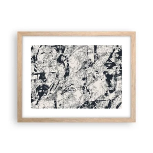 Poster in einem Rahmen aus heller Eiche - Durchdringung der Gegensätze - 40x30 cm