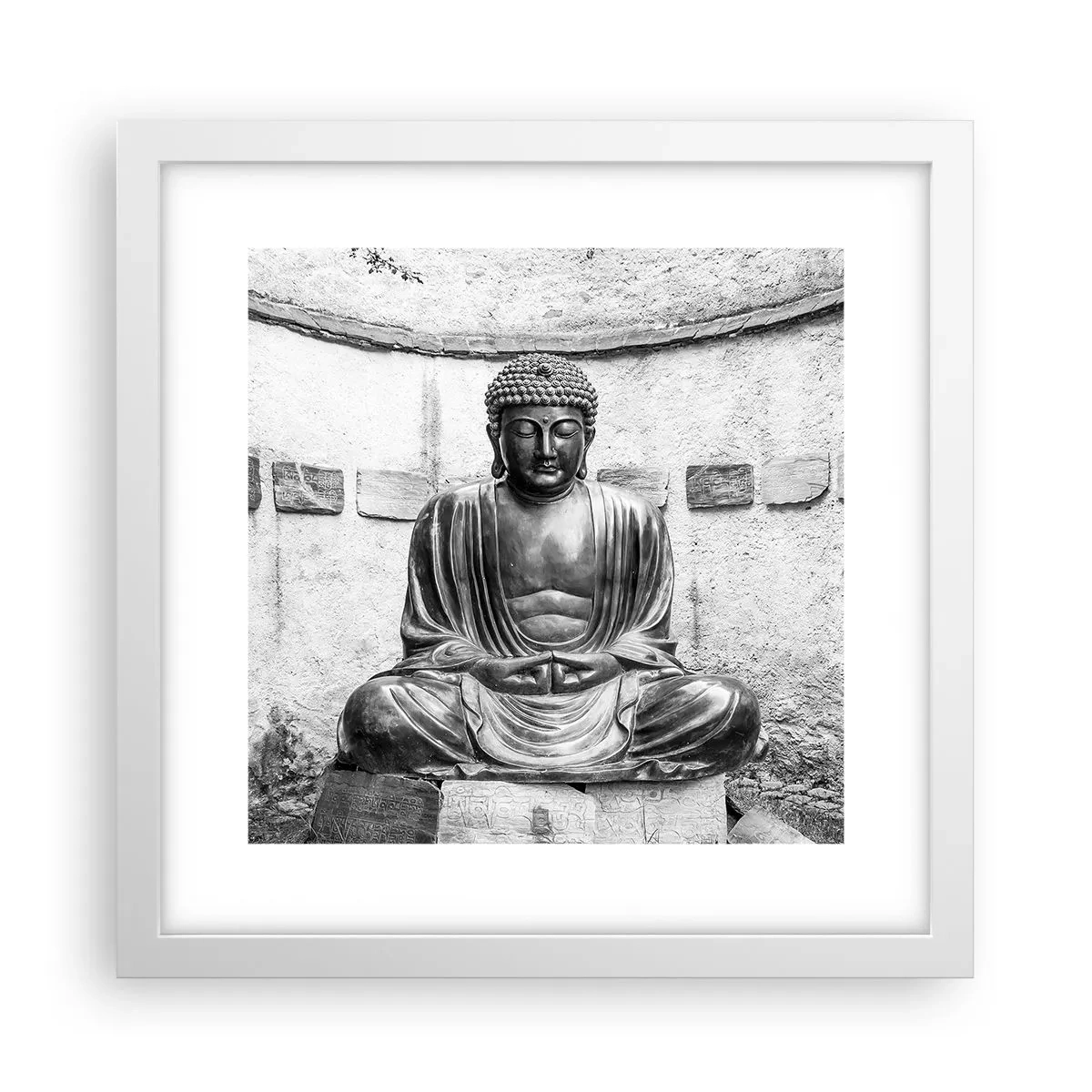 Poster in einem weißen Rahmen - An der Quelle des Friedens - 30x30 cm