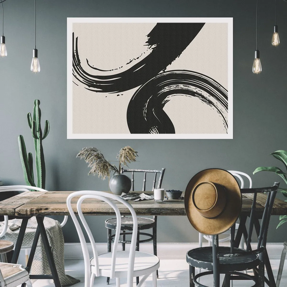 Poster - Ausladend und kreisförmig - 70x50 cm