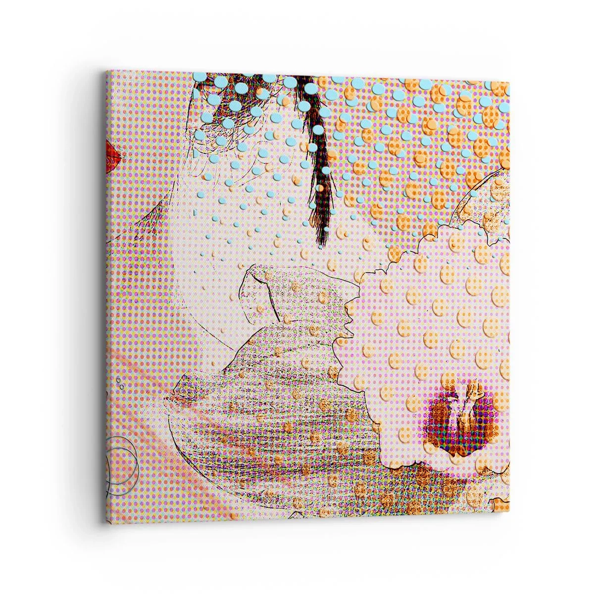 Bild auf Leinwand - Leinwandbild - Comic-Heldin - 70x70 cm
