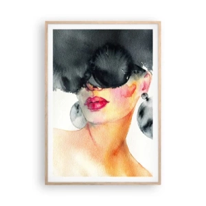 Poster in einem Rahmen aus heller Eiche - Das Geheimnis der Eleganz - 70x100 cm