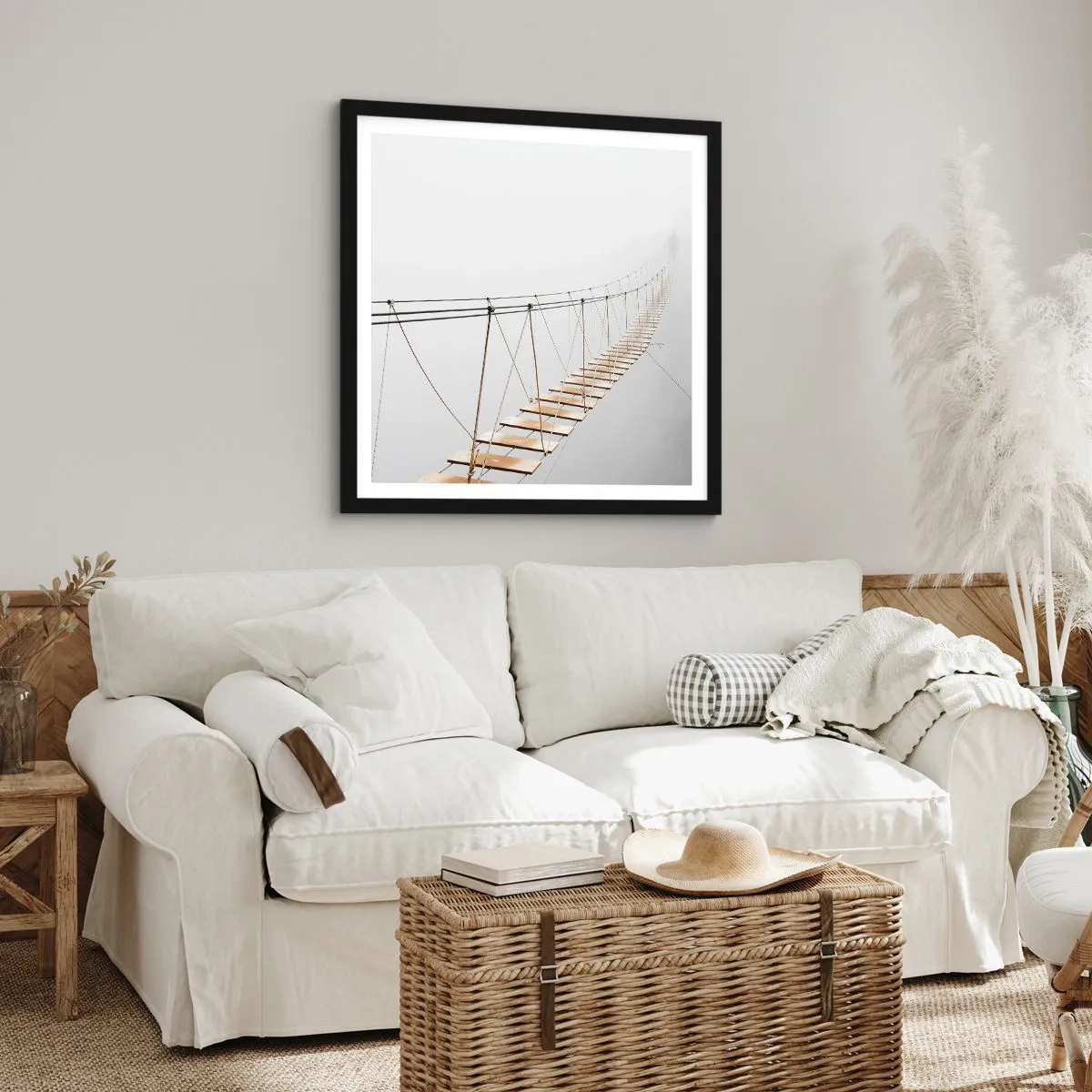 Poster in einem schwarzem Rahmen - Wohin wird es dich führen? - 40x40 cm