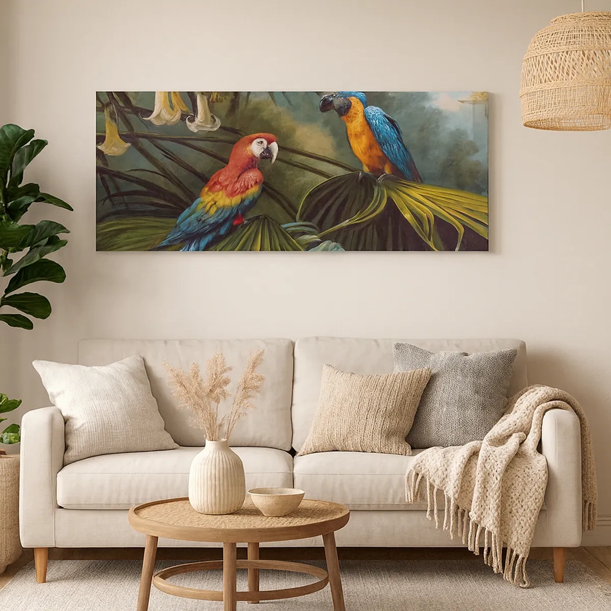 Bild auf Leinwand - Leinwandbild - Romantik in den Tropen - 30x30 cm