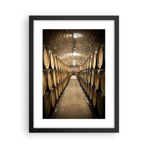 Poster in einem schwarzem Rahmen - In einem gemauerten Keller - 30x40 cm