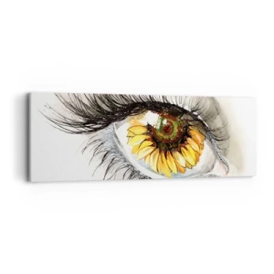 Bild auf Leinwand - Leinwandbild - Ein Look so heiß wie der Sommer - 90x30 cm