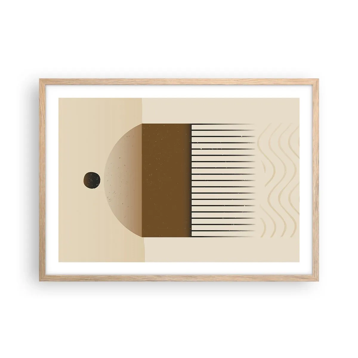 Poster in einem Rahmen aus heller Eiche - Verschiedene Staaten - 70x50 cm