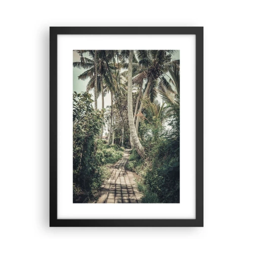 Poster in einem schwarzem Rahmen - Palmenallee - 30x40 cm