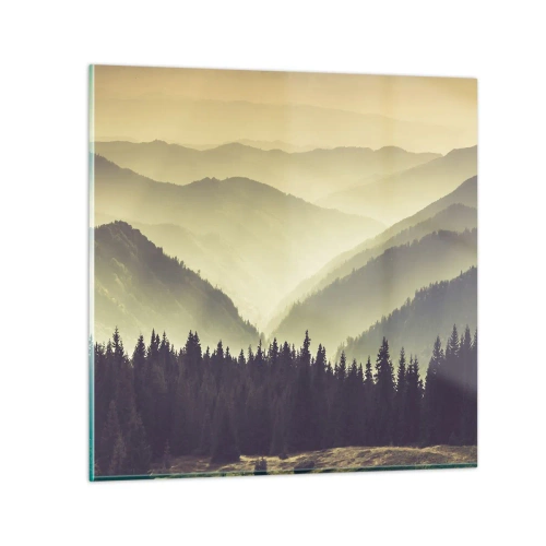 Glasbild - Bild auf glas - Hinter den sieben Bergen ... - 30x30 cm