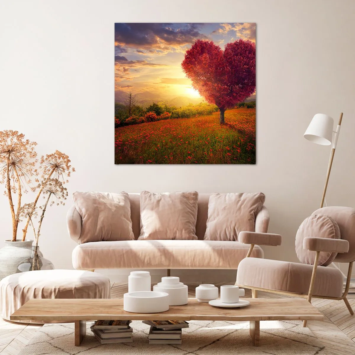 Bild auf Leinwand - Leinwandbild - Berührt das Herz - 70x70 cm