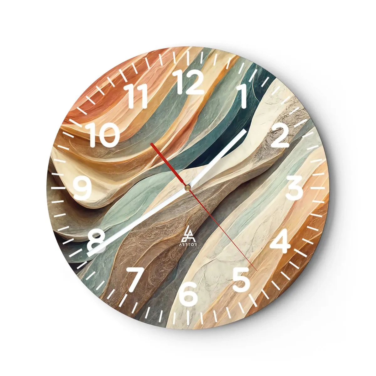 Wanduhr - Glasuhr - Moment vor der Veränderung - 40x40 cm