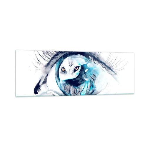 Glasbild - Bild auf glas - Auge in Auge mit Wildheit - 90x30 cm