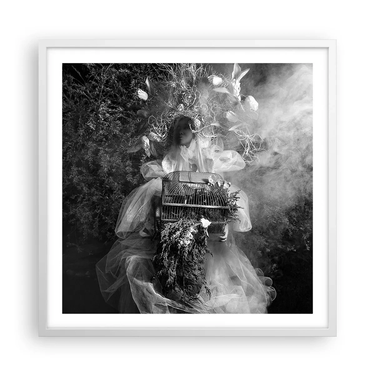 Poster in einem weißen Rahmen - Mutter selbst - Natur - 60x60 cm