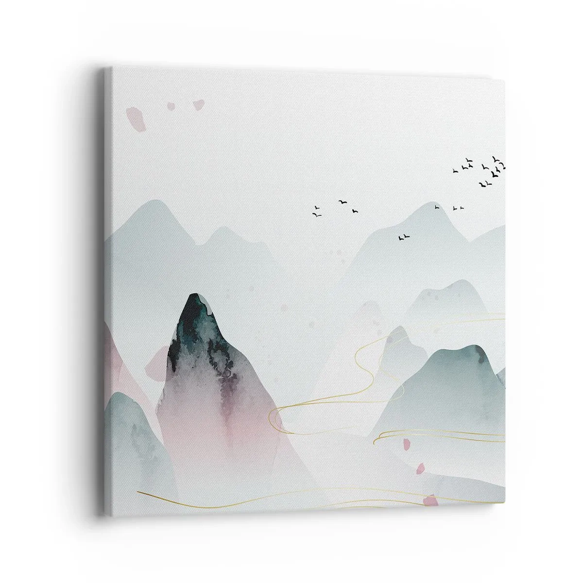 Bild auf Leinwand - Leinwandbild - Über die Gipfel - 40x40 cm