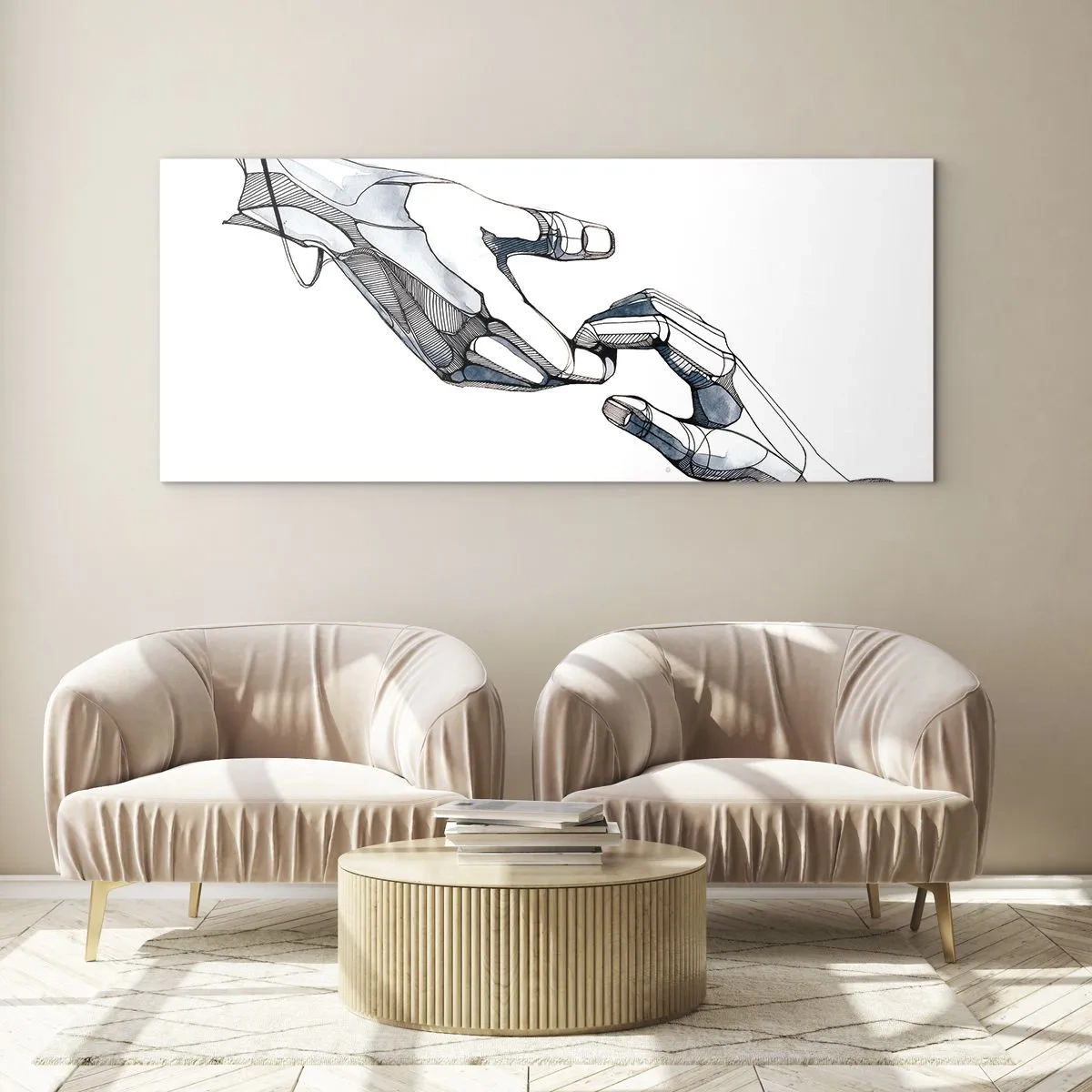 Glasbild - Bild auf glas - Eine gute Geste - 90x30 cm