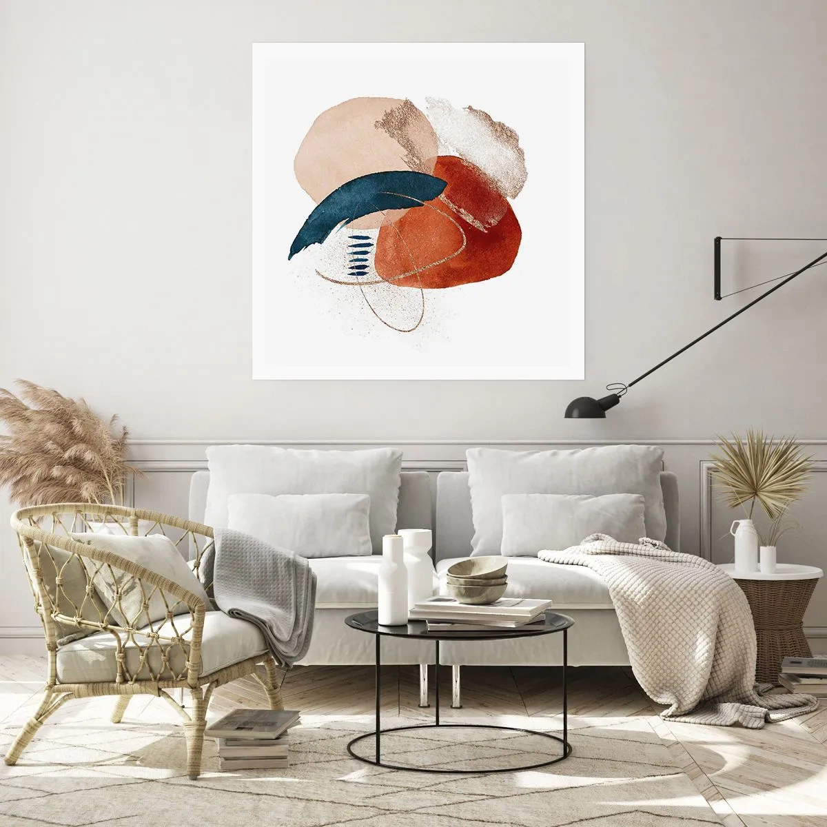 Poster - Ovale Komposition - 40x40 cm