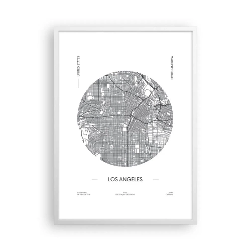 Poster in einem weißen Rahmen - Anatomie von Los Angeles - 50x70 cm