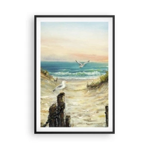 Poster in einem schwarzem Rahmen - Windlose Abgeschiedenheit - 61x91 cm