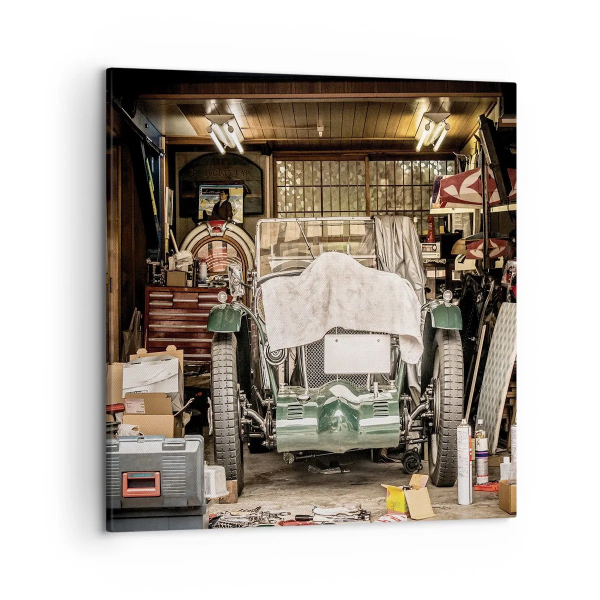 Bild auf Leinwand - Leinwandbild - Zurück in die Vergangenheit - 50x50 cm