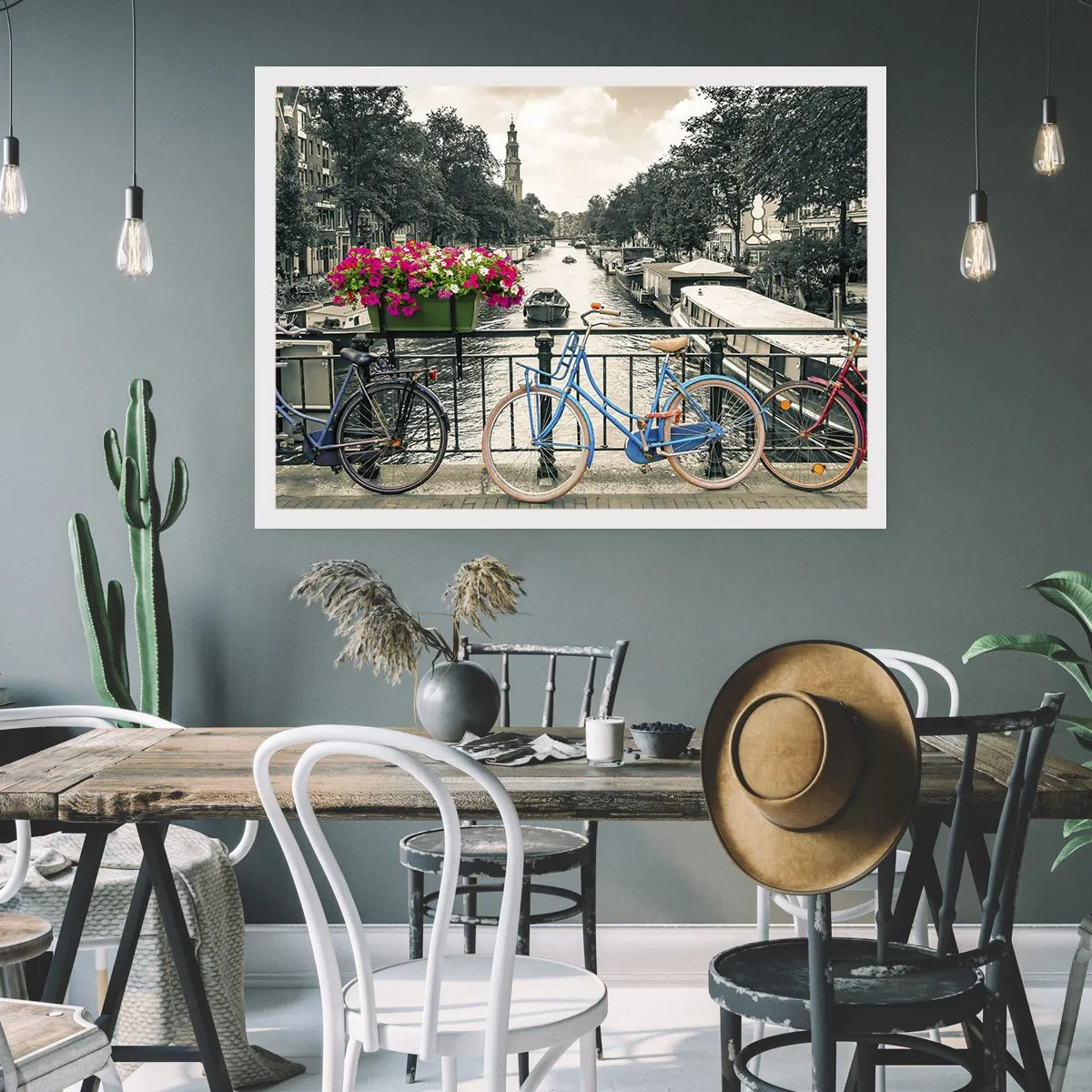 Poster - Die Farben der Amsterdamer Straße - 40x30 cm