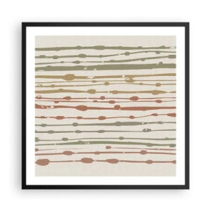 Poster in einem schwarzem Rahmen - Musikalische Notation von Farben - 60x60 cm