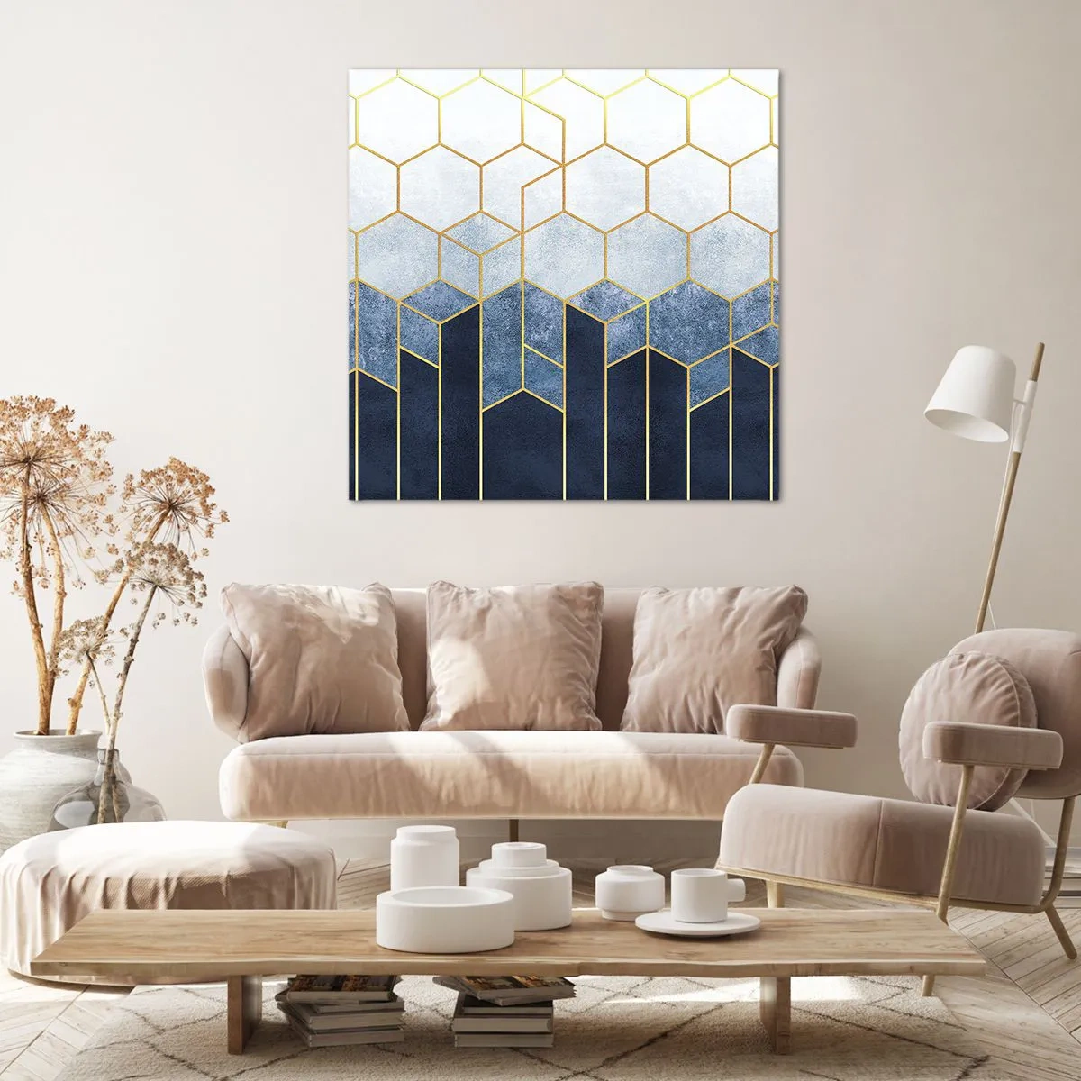 Bild auf Leinwand - Leinwandbild - Komposition im synkopischen Rhythmus - 70x70 cm