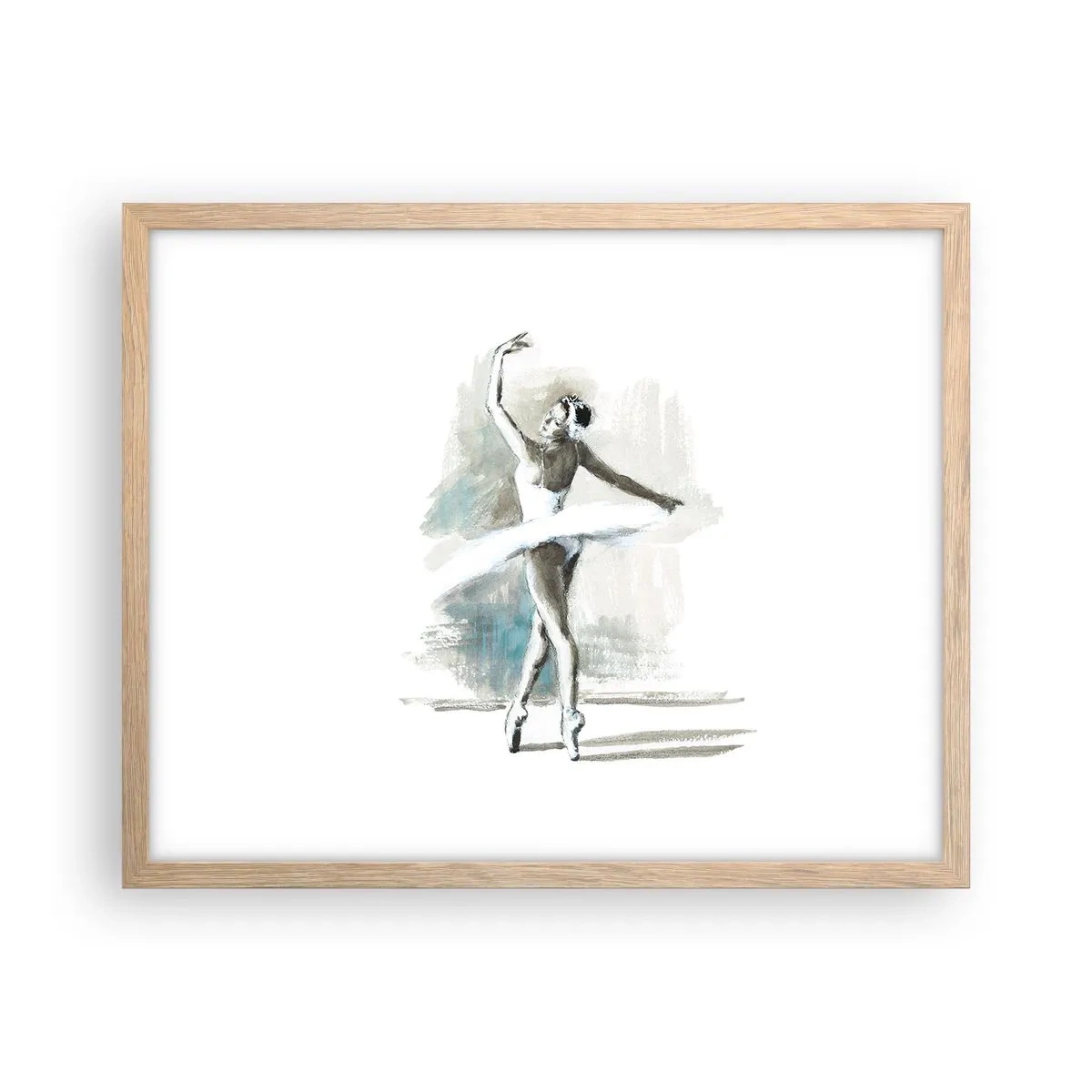 Poster in einem Rahmen aus heller Eiche - In einen Schwan verzaubert - 50x40 cm