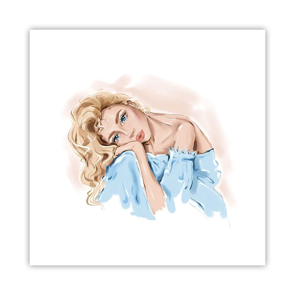 Poster - Verträumt im Blau - 30x30 cm